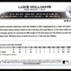 2022 Topps Holiday Philadelphia Phillies #186 Luke Williams RC Rookie