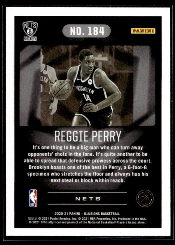 2020 Panini Illusions Brooklyn Nets #184 Reggie Perry RC Rookie Pink