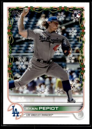 _10 2022 Topps Holiday Los Angeles Dodgers #168 Ryan Pepiot RC Rookie