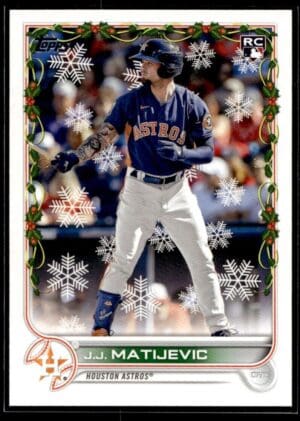 _10 2022 Topps Holiday Houston Astros #136 J.J. Matijevic RC Rookie