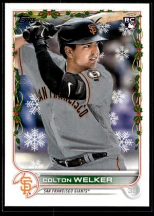 _10 2022 Topps Holiday Colorado Rockies #26 Colton Welker RC Rookie