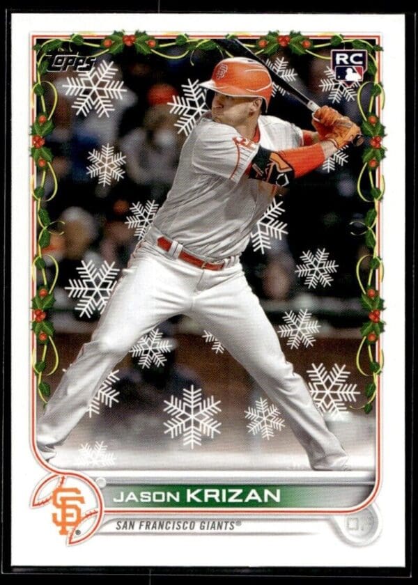 _10 2022 Topps Holiday San Francisco Giants #29 Jason Krizan RC Rookie