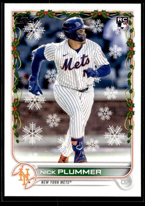 2022 Topps Holiday New York Mets #30 Nick Plummer RC Rookie