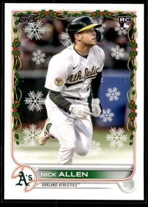 _10 2022 Topps Holiday Oakland Athletics #38 Nick Allen RC Rookie