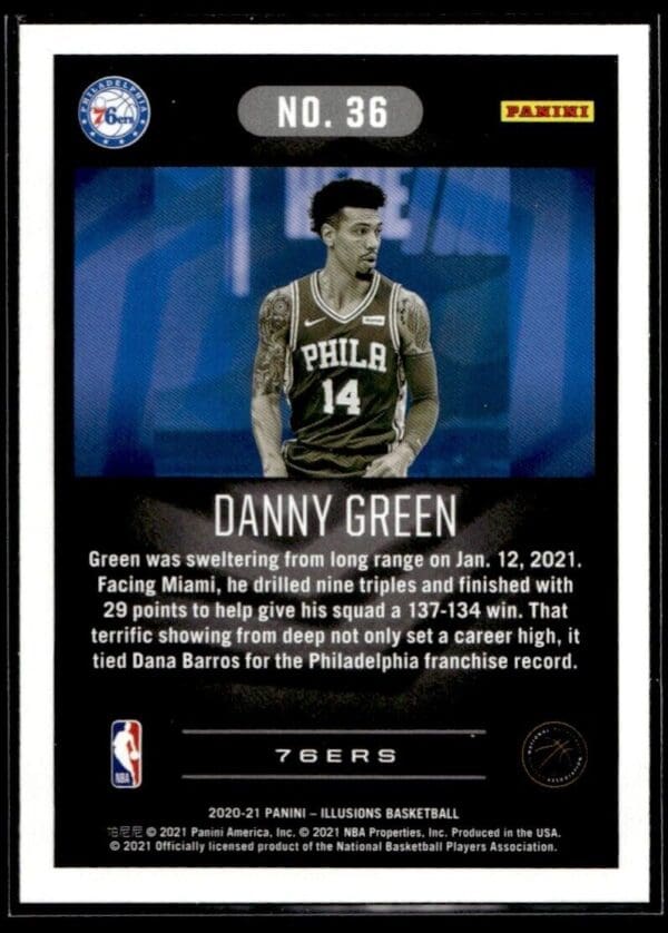 2020 Panini Illusions Philadelphia 76ers #36 Danny Green