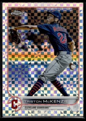 2022 Topps Chrome Triston McKenzie Cleveland Guardians #142 XFractor