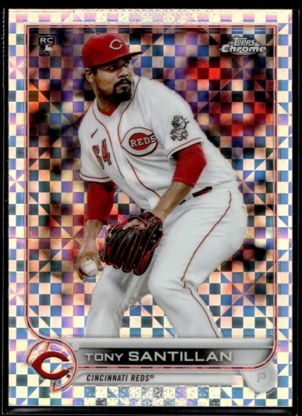 2022 Topps Chrome Tony Santillan Cincinnati Reds #193 XFractor