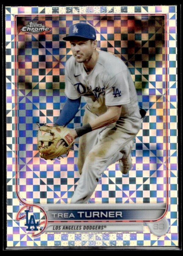 2022 Topps Chrome Trea Turner Los Angeles Dodgers #190 XFractor
