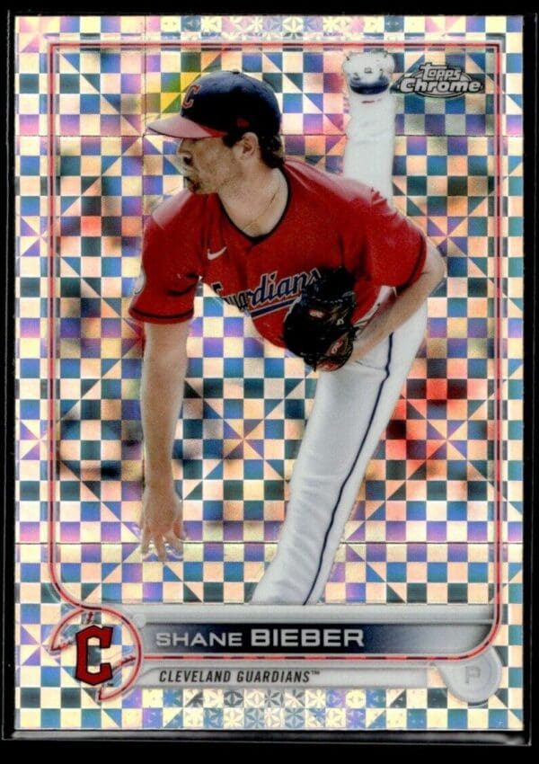 _10 2022 Topps Chrome Shane Bieber Cleveland Guardians #208 XFractor