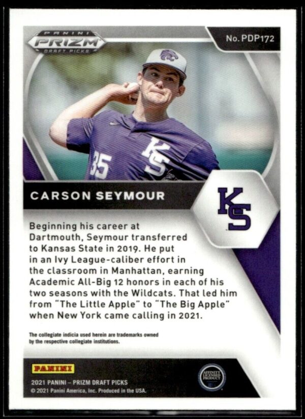 2021 Panini Prizm Draft Picks Carson Seymour #172