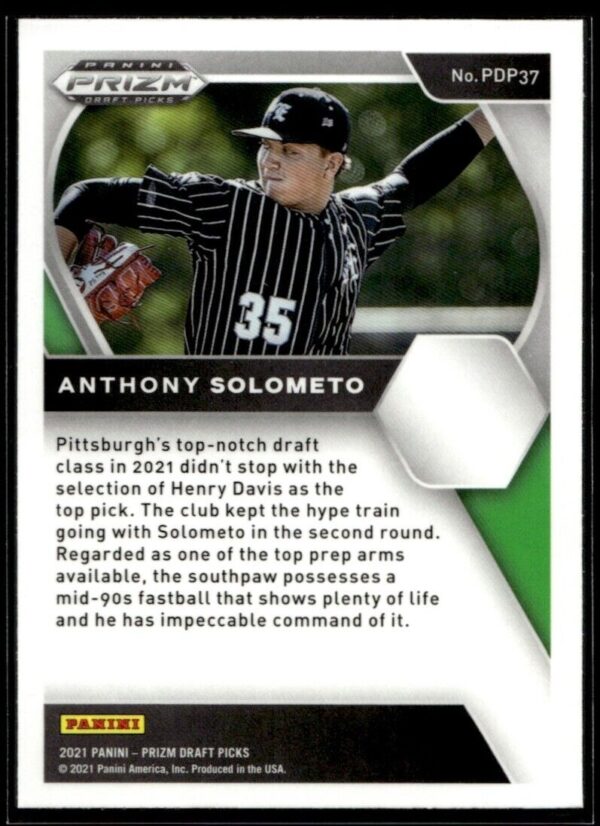 _10 2021 Panini Prizm Draft Picks Anthony Solometo #37