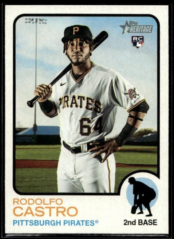 2022 Topps Heritage Rodolfo Castro Rookie Pittsburgh Pirates #165