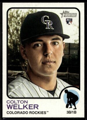 _10 2022 Topps Heritage Colton Welker Rookie Colorado Rockies #281