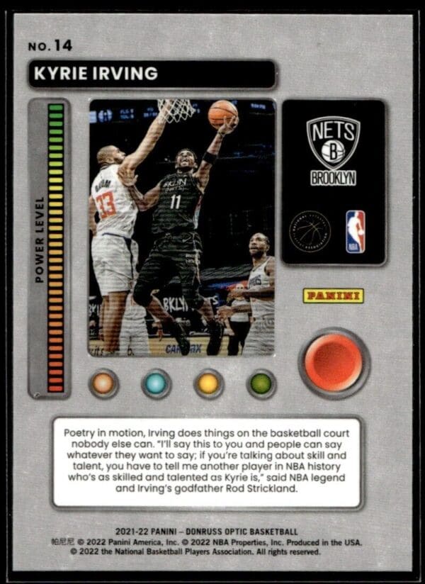 2021 Donruss Optic Brooklyn Nets #14 Kyrie Irving T-Minus