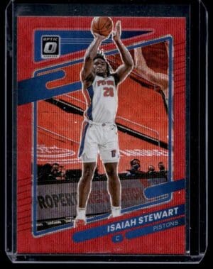 2021 Donruss Optic Detroit Pistons #12 Isaiah Stewart Red Wave