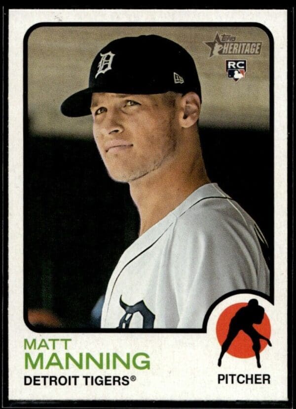 2022 Topps Heritage Matt Manning Rookie Detroit Tigers #227