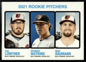2022 Topps Heritage Mike Baumann/Zac Lowther/Spenser Watkins Rookie Baltimore