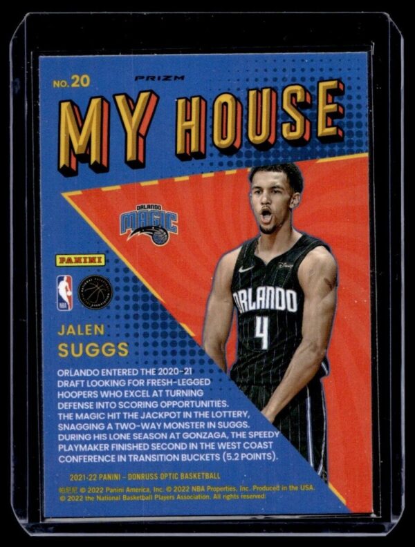 2021 Donruss Optic Orlando Magic #20 Jalen Suggs My House Holo