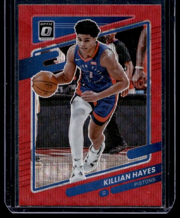 2021 Donruss Optic Detroit Pistons #20 Killian Hayes Red Wave