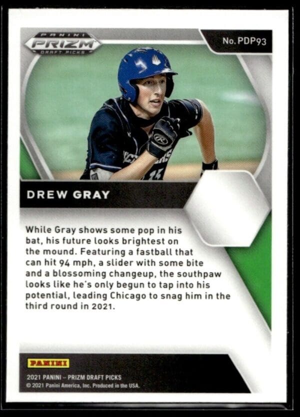 2021 Panini Prizm Draft Picks  #PDP93 Drew Gray