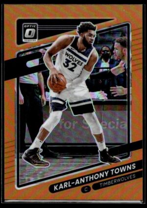 2021 Optic Minnesota Timberwolves #87 Karl-Anthony Towns 124/199 Orange Holo
