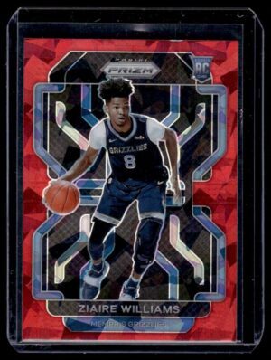 2021-22 Panini Prizm Ziaire Williams Rookie Memphis Grizzlies #313 Red Cracked