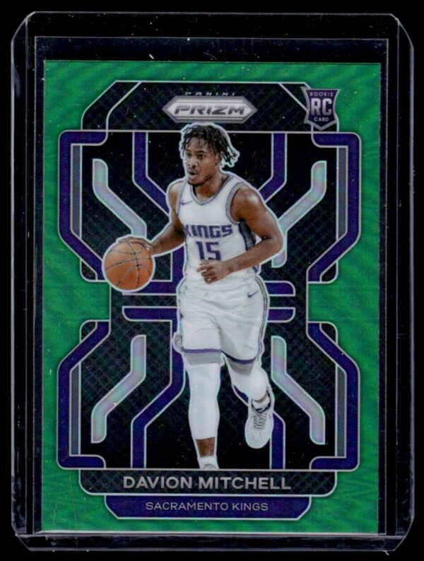 2021-22 Panini Prizm Davion Mitchell Rookie Sacramento Kings #312 Green Wave