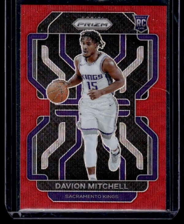 2021-22 Panini Prizm Davion Mitchell Rookie Sacramento Kings #312 Red Wave