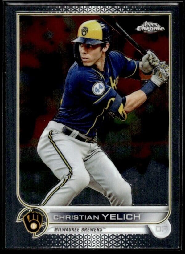 2022 Topps Chrome Christian Yelich Milwaukee Brewers #210