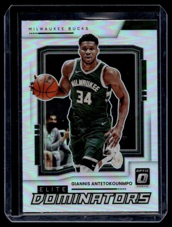 2021 Optic Milwaukee Bucks #5 Giannis Antetokounmpo Elite Dominators Holo