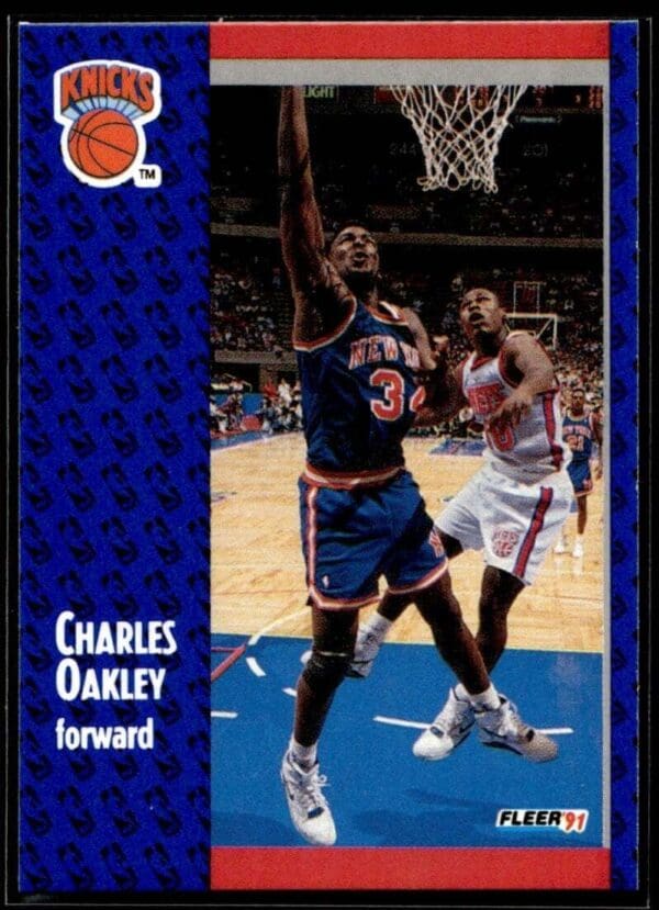 _10 1991 Fleer New York Knicks #138 Charles Oakley