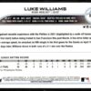 2022 Topps Holiday Philadelphia Phillies #186 Luke Williams RC Rookie