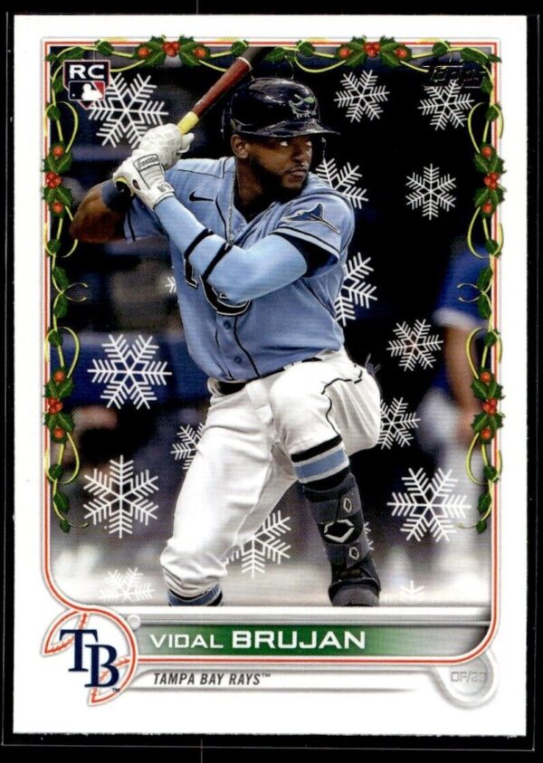 2022 Topps Holiday Montgomery Biscuits #171 Vidal Brujan RC Rookie