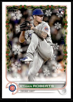 2022 Topps Holiday Chicago Cubs #92 Ethan Roberts RC Rookie