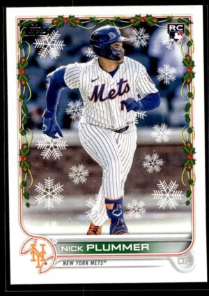 _10 2022 Topps Holiday New York Mets #30 Nick Plummer RC Rookie