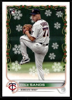 2022 Topps Holiday Minnesota Twins #37 Cole Sands RC Rookie