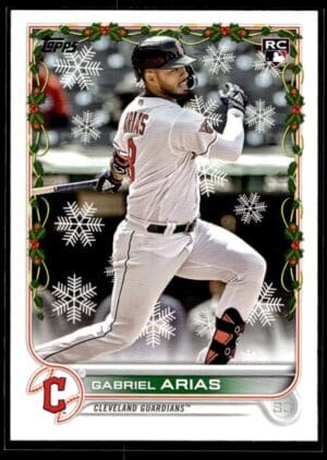 2022 Topps Holiday Cleveland Guardians #12 Gabriel Arias RC Rookie