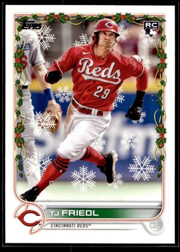 2022 Topps Holiday Cincinnati Reds #109 TJ Friedl RC Rookie
