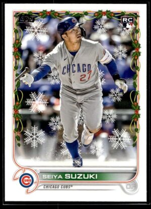 2022 Topps Holiday Chicago Cubs #177 Seiya Suzuki RC Rookie