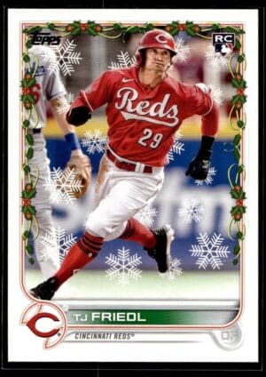 2022 Topps Holiday Cincinnati Reds #109 TJ Friedl RC Rookie
