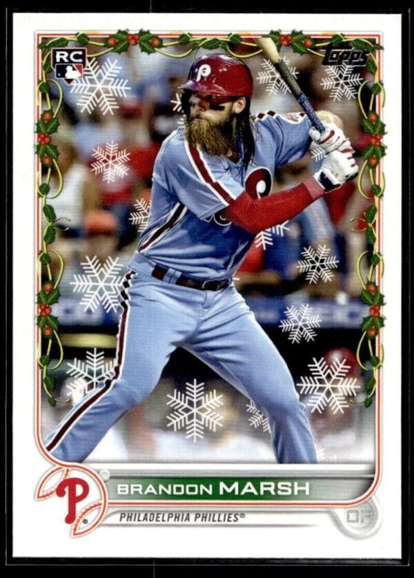 _10 2022 Topps Holiday Mobile BayBears #66 Brandon Marsh RC Rookie