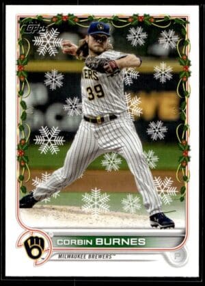 2022 Topps Holiday Milwaukee Brewers #165 Corbin Burnes