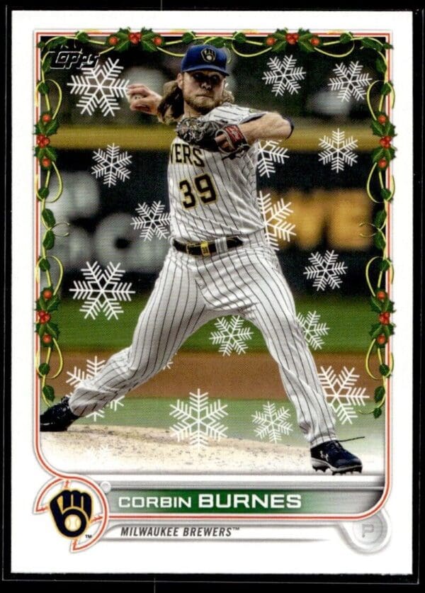_10 2022 Topps Holiday Milwaukee Brewers #165 Corbin Burnes