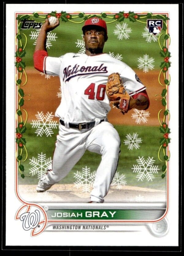 2022 Topps Holiday Oklahoma City Dodgers #46 Josiah Gray RC Rookie
