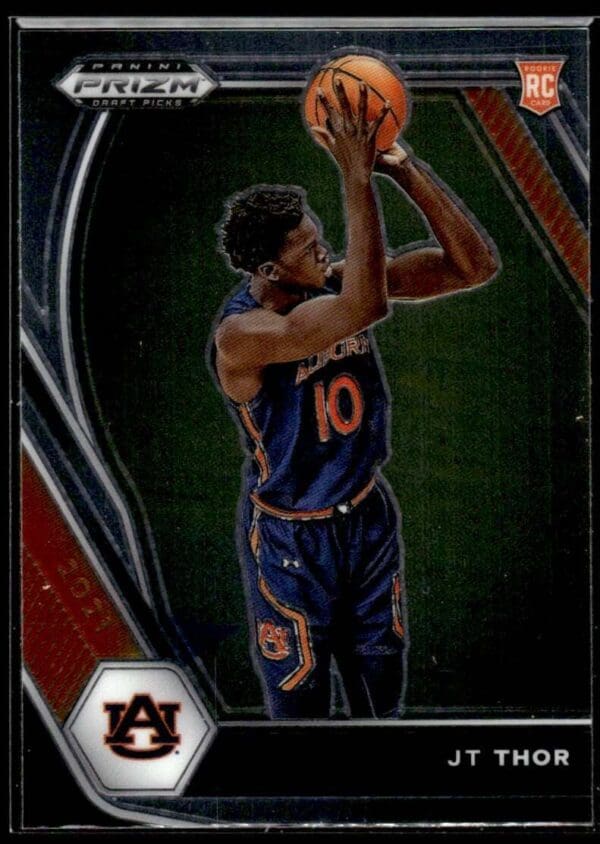 2021 Panini Prizm Draft Picks Auburn Tigers #28 JT Thor RC Rookie
