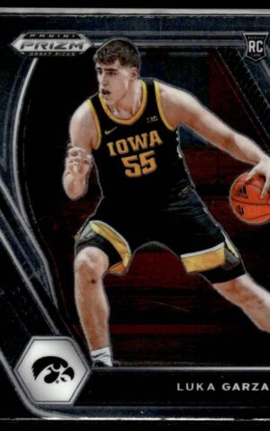 2021 Panini Prizm Draft Picks Iowa Hawkeyes #51 Luka Garza RC Rookie