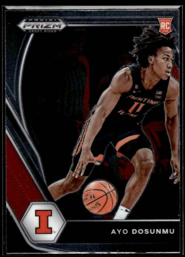 _10 2021 Panini Prizm Draft Picks Illinois Fighting Illini #20 Ayo Dosunmu RC Rookie