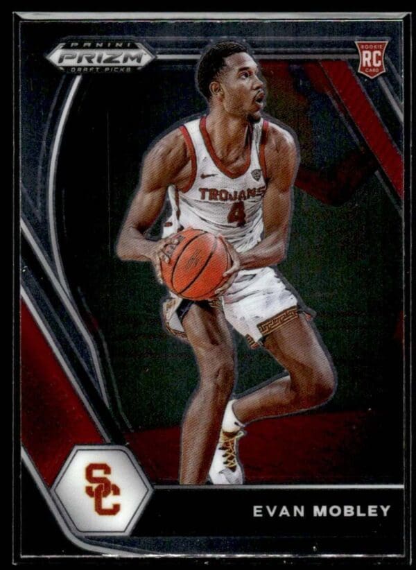 _10 2021 Panini Prizm Draft Picks USC Trojans #2 Evan Mobley RC Rookie
