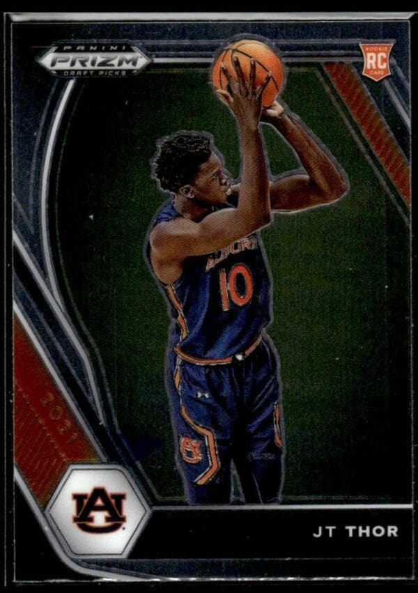 2021 Panini Prizm Draft Picks Auburn Tigers #28 JT Thor RC Rookie