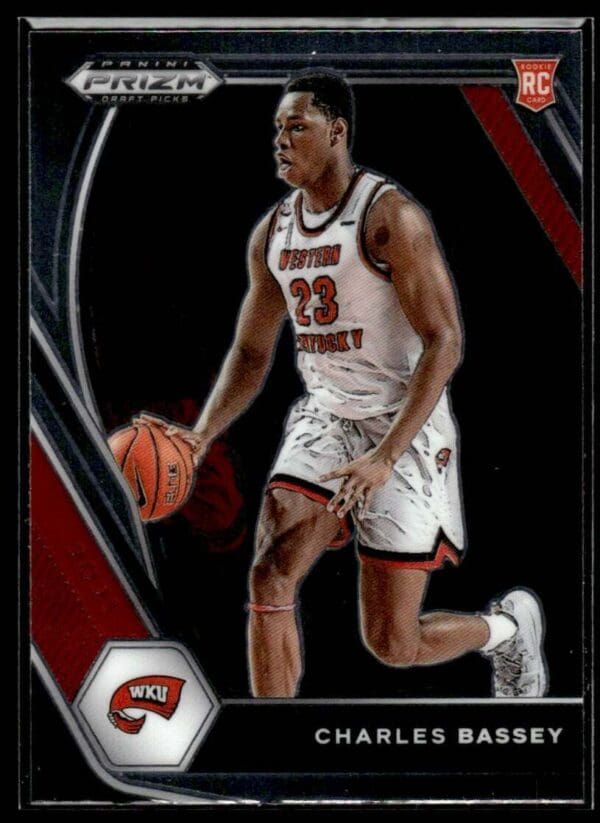 2021 Prizm Draft Picks Western Kentucky Hilltoppers #45 Charles Bassey RC